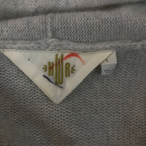 Cardigan wrap open sweater cashmere HWR Sz S - Picture 4 of 4